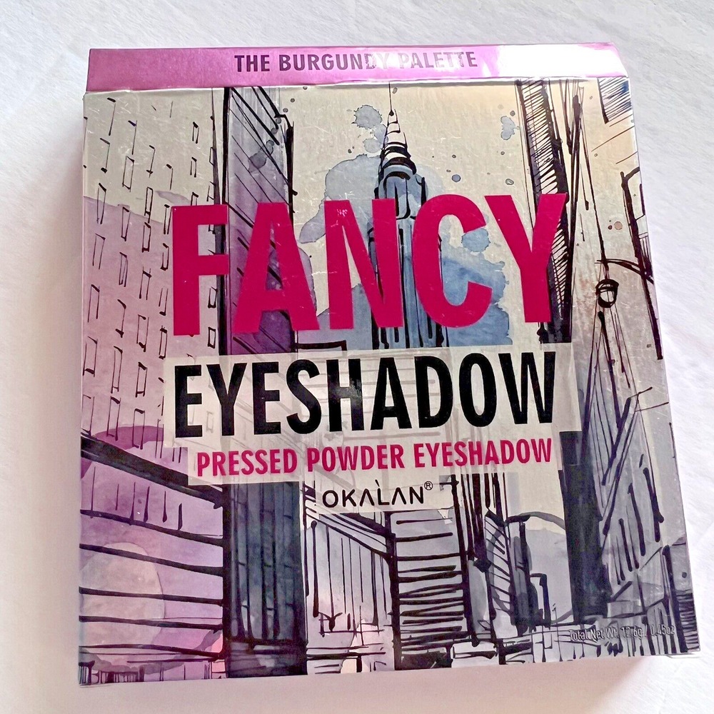 OKALAN FANCY EYESHADOW PRESSED POWDER THE‎ BURGUNDY PALETTE BRAND NEW - Picture 6 of 7